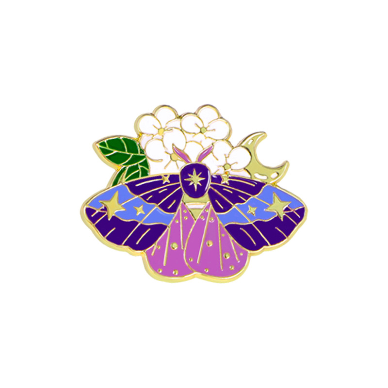 9g Weight Brooches Classification Alloy Material Flower, Butterfly Pattern Enamel Craft Cartoon Style Sweet Pin Flower Butterfly Alloy Enamel Unisex Brooches 5