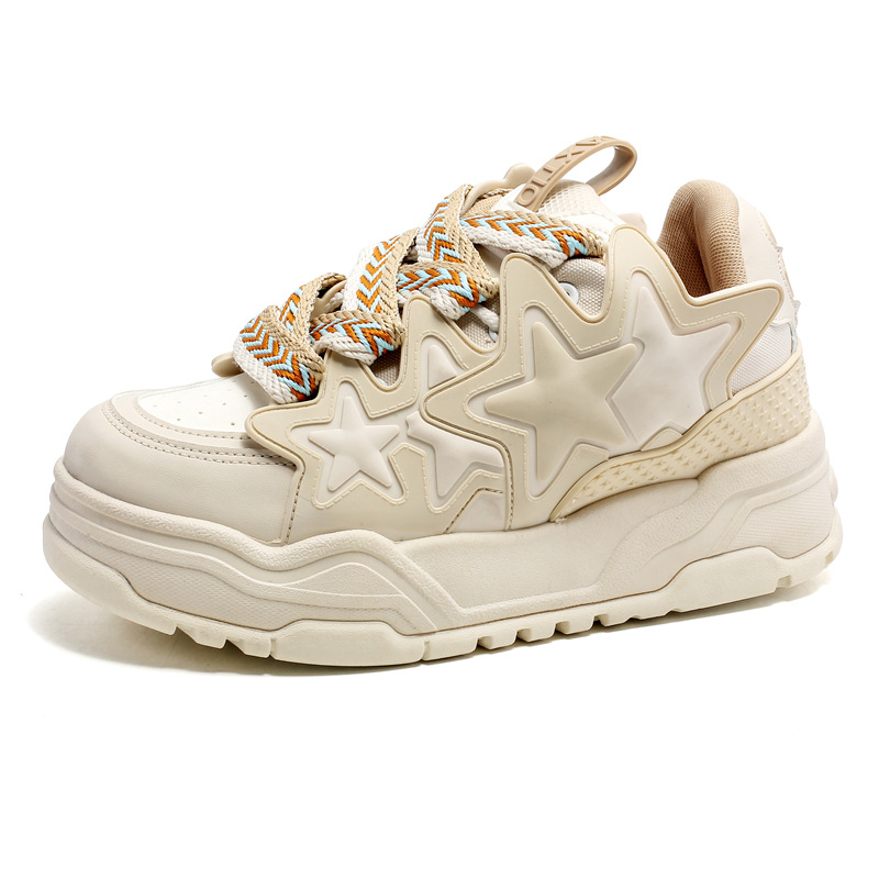 Zapatos de pan de crema de otoño de alta calle nuevos zapatos de pareja de tendencia Zhongguo tide star, zapatos de skate para hombres