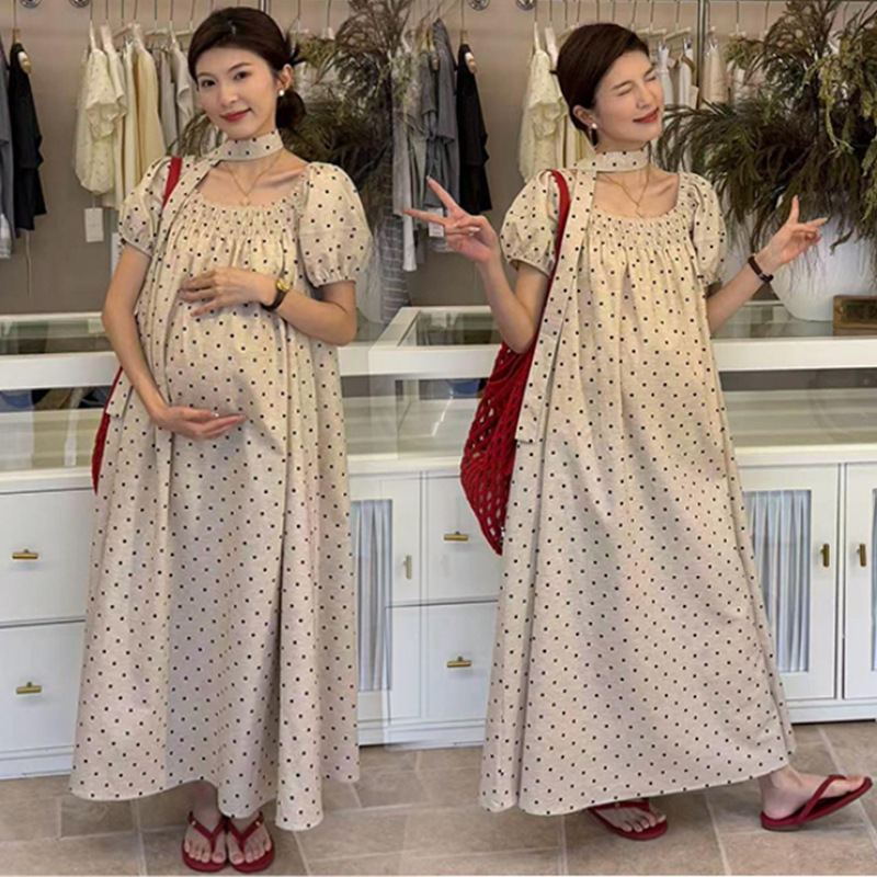 Maternity Summer Dress Polka Dot Plus Size Beautiful Dress 2026 New Stylish Pregnancy Outfit That Doesn'T Show Pregnancy Lines Summer Set Maternity Summer Dress Polka Dot Plus Size Beautiful Dress 2026 New Stylish Pregnancy Outfit That Doesn'T Show Pregnancy Lines Summer Set