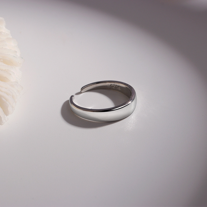 Xinqi Jewelry Herren-Stapelringe, schlicht poliert, minimalistisch, offen mit geometrischem Muster, stapelbarer Zeigefingerring_voghion.com