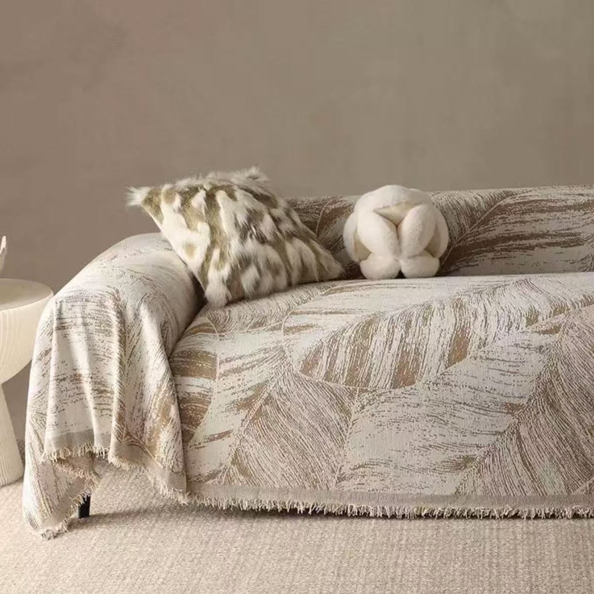 Toalla de sofá de estilo artístico chenilla Toalla de sofá antideslizante Four Seasons Juego de sofá de cubierta completa anti-gato