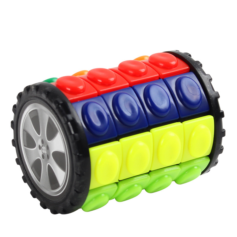 Suministro de maíz en caliente transfronterizo Cubo de Rubik polea suave para niños en movimiento especial Cubo de Rubik rueda de estudiante juguete giratorio
