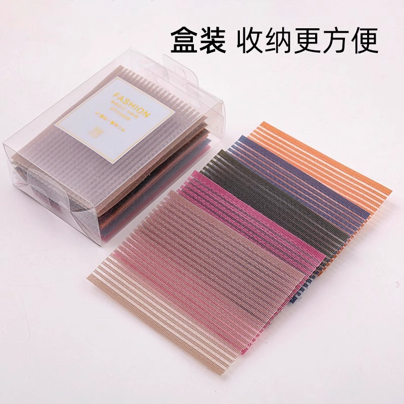 Niños pegatinas de cabello rotos adultos velcro pestañas pegatinas de cabello perezoso en la parte superior de la cabeza pegatinas mágicas de la frente pegatinas mágicas prácticas