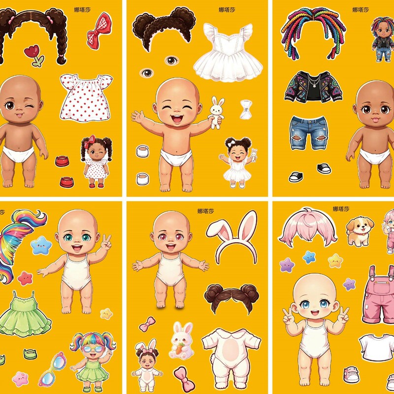 Natasha Dress-Up Stickers Paired with Educational Boys' Journals, Girls' DIY Handmade Stress-Relief Fun Toys Wholesale Natasha Dress-Up Stickers Paired with Educational Boys' Journals, Girls' DIY Handmade Stress-Relief Fun Toys Wholesale