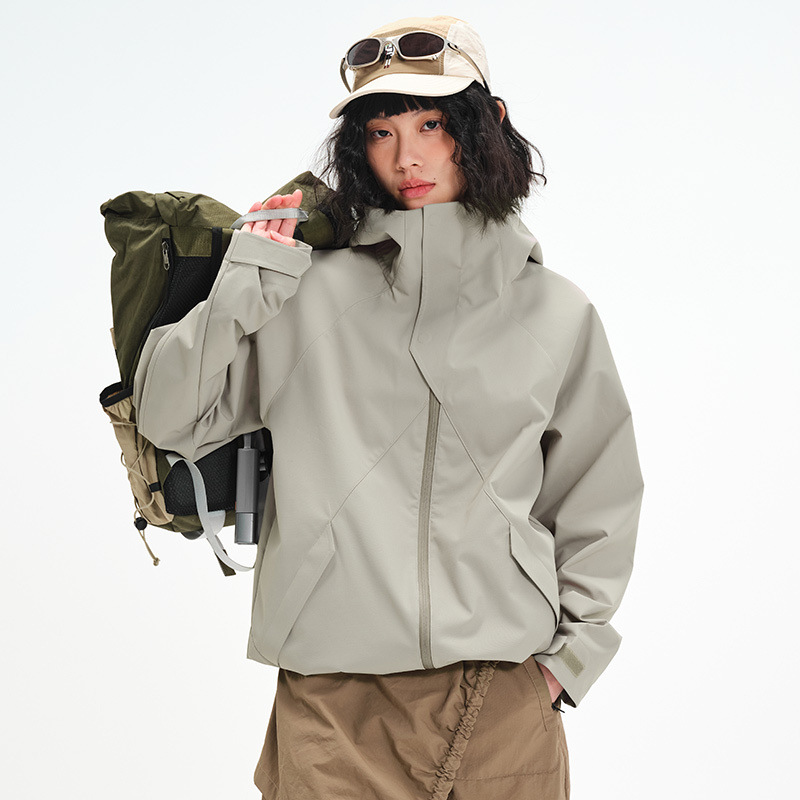 Wholesale Three-Proof Outdoor Soft Shell Hooded Jacket Couple Jacket Men's Trendy Brand Soft Shell Jacket Men's Mountaineering Travel Style