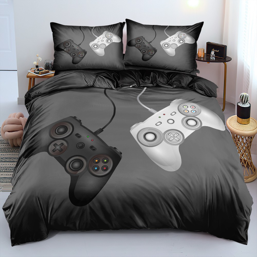 Impresión digital transfronteriza abrasión edredón juego de deportes electrónicos kits textiles suaves pro-piel TEMU / JIT