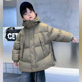 儿童羽绒服男童加厚冬装205新款中大童男孩90白鸭绒外套保暖上LC