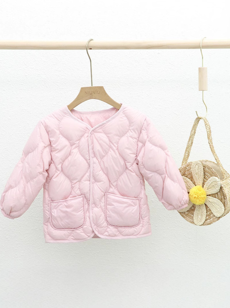 Chaqueta de plumón ligera para niños niñas niños bebés uniformes escolares calientes de otoño y invierno chaqueta interior ligera