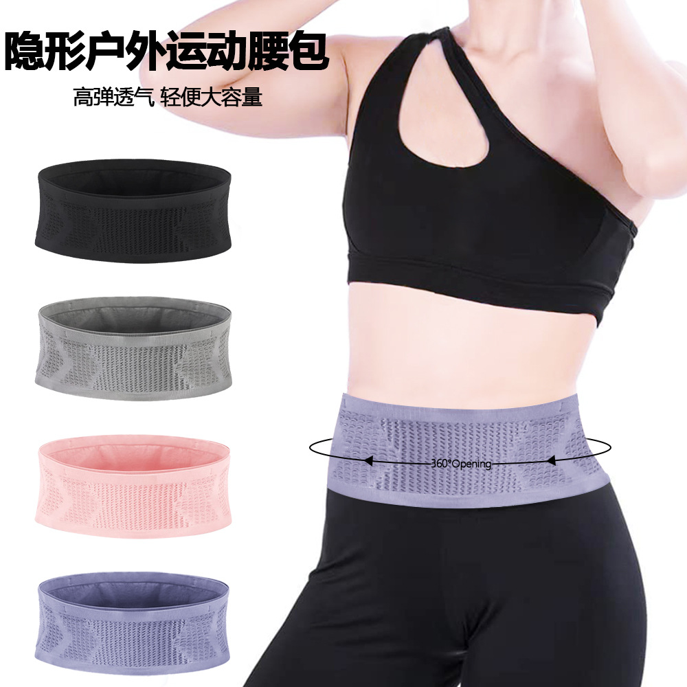 Spring Wrap-around Sports Waist Bag Large Capacity Men's and Women's Outdoor Running Riding Belt Mobile Phone Bag Breathable Non-slip Falling