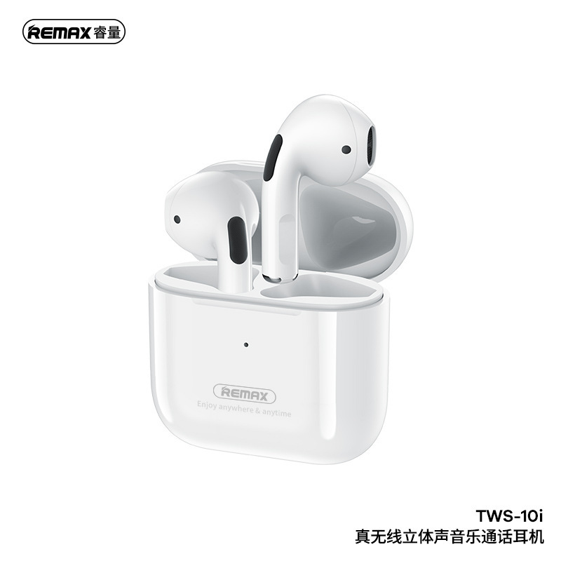 Remaxクロスボーダー爆発ミニワイヤレスbluetooth 5.1ステレオ音楽通話ノイズリダクションリングヘッドホンTWS-10|undefined