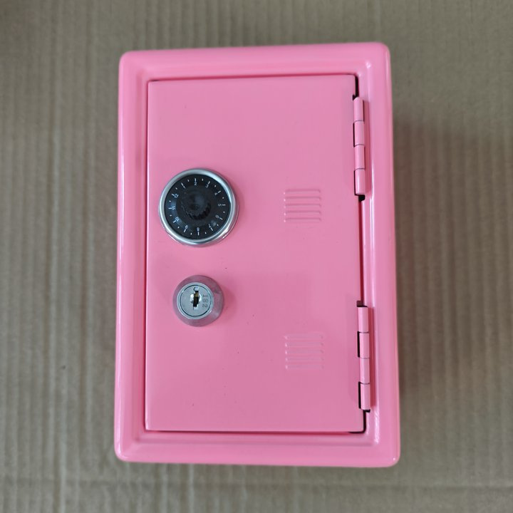 Nueva caja de almacenamiento de alcancía portátil creativa transfronteriza tamaño pequeño con caja de almacenamiento de claves caja de monedas con cerradura alcancía