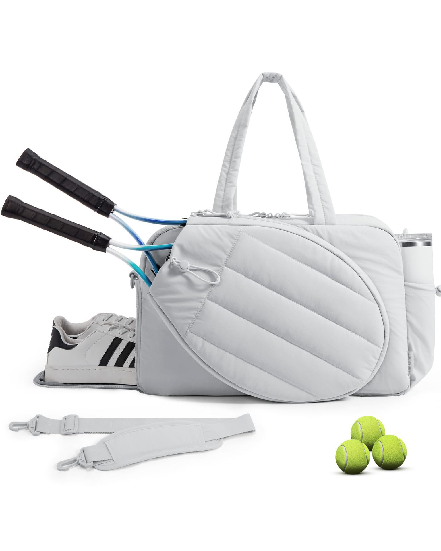 Nuevo bolso de tenis transfronterizo bolso de viaje esponjoso bolso de raqueta de bádminton deportiva bolso de almacenamiento ligero de color sólido