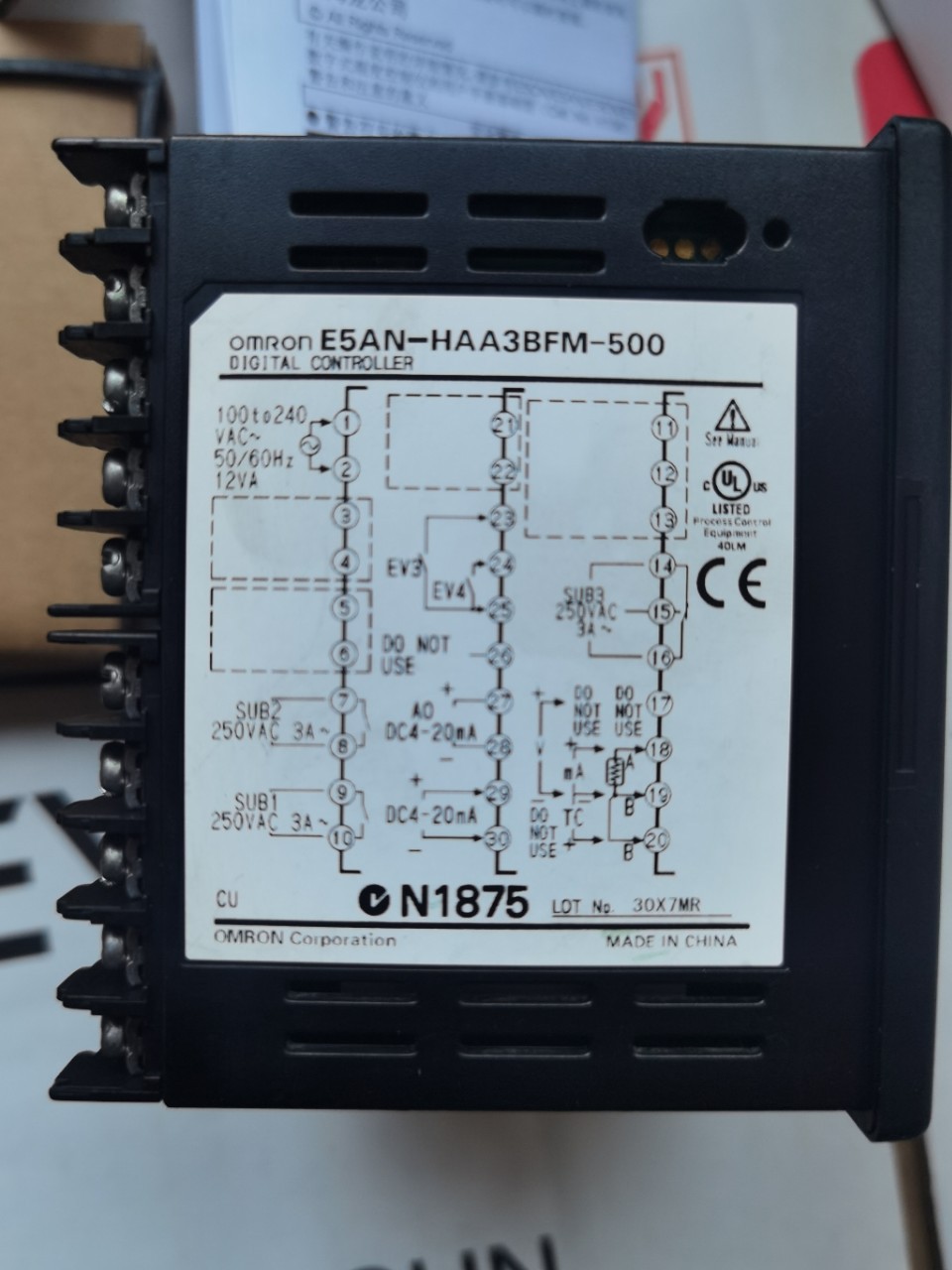 温控表 数字式温度控制仪 E5AN-HAA3BFM-500 220V