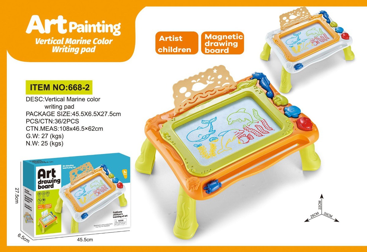 Puzzle infantil transfronterizo magnético tablero de dibujo de color borrable tablero de graffiti magnético de color escritura tablero de aprendizaje juguete