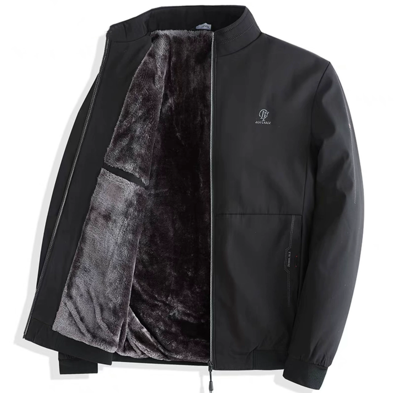 2 осенне-зимняя утолщенная куртка с воротником-стойкой на флисовой подкладке 2023 новая мужская куртка среднего возраста весна-осень 2111