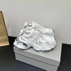 ヨーロッパステーション本革厚底パリお父さん靴女性用 24 夏スタイルイントレンド多用途身長を伸ばすカジュアルスポーツランニングシューズ女性用