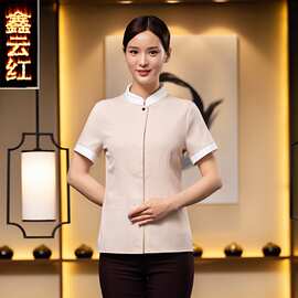 物业楼层清洁工工作服 夏季酒店保洁员服装 宾馆客房PA保洁短袖