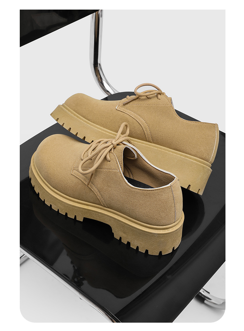 ShoeVault Large Size Derby Shoes For Men, Spring And Autumn New Casual Thick-Soled Height-Increasing Suede Leather Shoes, Men's_voghion.com