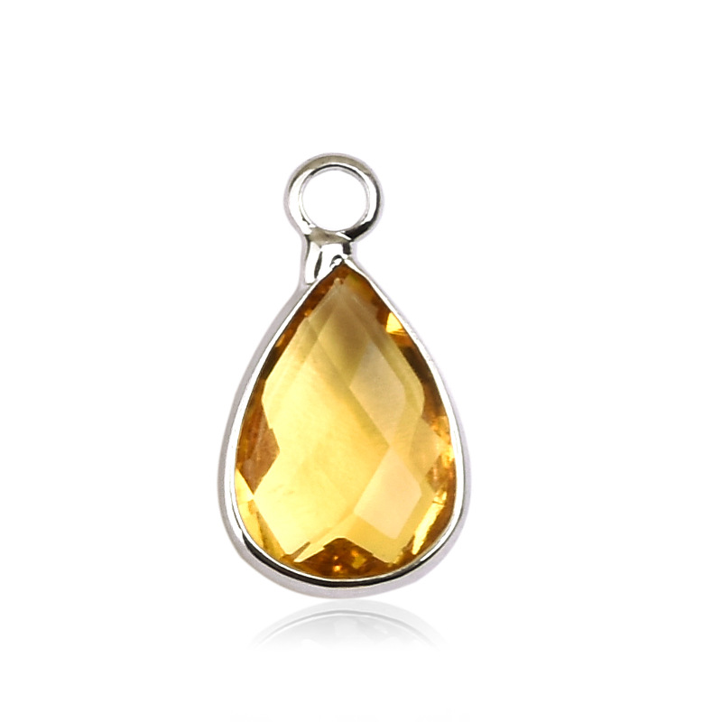 1g Weight Pendant Jewelry Making Type 8 * 14mm Jewelry Making Size Glass, Birthstone Inlay Material DIY Jewelry Accessories Classification 1 Piece Quantity Copper Material Water Droplets Pattern Inlay Design Casual, Simple Style Style 1 Piece 8 * 14mm Copper Glass Birthstone Water Droplets Pendant 8