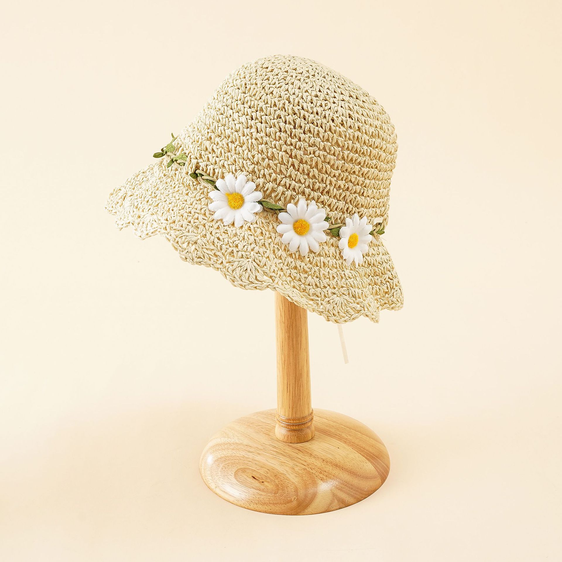Sombrero de paja para niños sombrero de sol tejido sombrero de las niñas sombrero de Sol de protección solar de primavera y verano