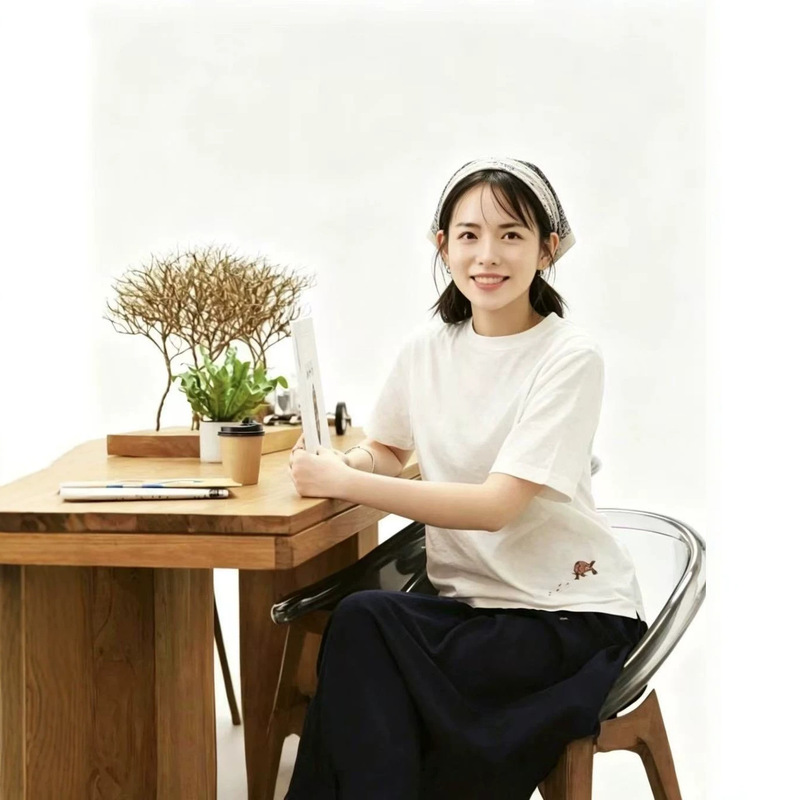 Directly Supplied from the Original Factory, Export Clothing Cc45R Slow-Paced Embroidery Turtle Couple T-Shirt, New Japanese Style Embroidered Sleeve Turtle Couple