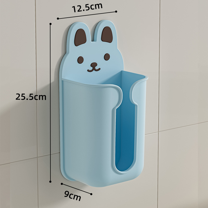 バスルームティッシュボックスかわいいウサギのティッシュホルダーバスルーム壁掛けティッシュボックストイレフェイスタオル収納ボックス|undefined