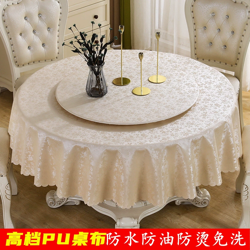 Большая круглая скатерть водонепроницаемая, маслостойкая, не допускающая ожогов, не требующая мытья, бытовая круглая скатерть в европейском стиле, круглая скатерть для ресторана, отеля, круглый стол, крышка проигрывателя