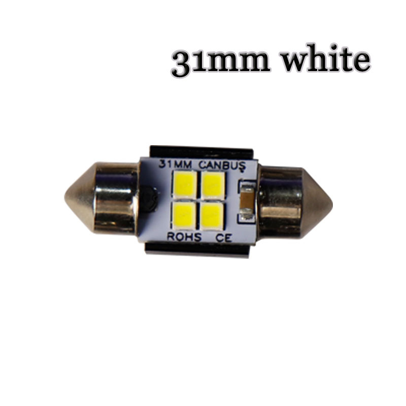 Decoding Wide Voltage LED 2835 4 6 8 Lights Festoon 29-41MM 12-24V
