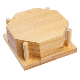 楠竹隔热垫防烫简约桌垫创意杯垫套装 竹制茶托碗托BSCI认证