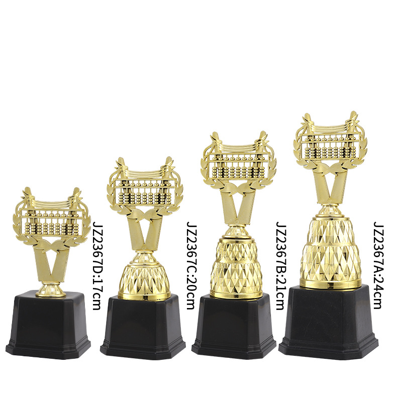 Nuevos eventos trofeos de plástico recompensas juegos escolares infantiles cuentas de cuentas de cuentas de beisbol equilibrio carro paloma