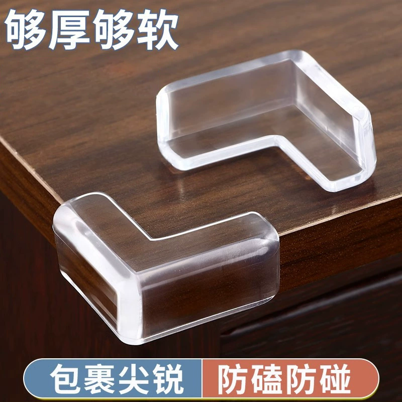 Угловые защитные накладки для детей в форме буквы Т, наклейки на края стола, защитные чехлы, силиконовые уголки, мягкая защита углов стола и прикроватных зон.