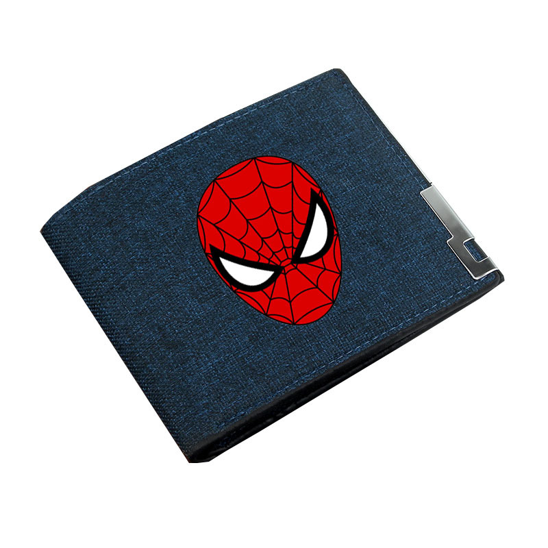 Anime Marvel héroe Marvel Comics estudiante monedero hombres y mujeres lienzo cartera corta