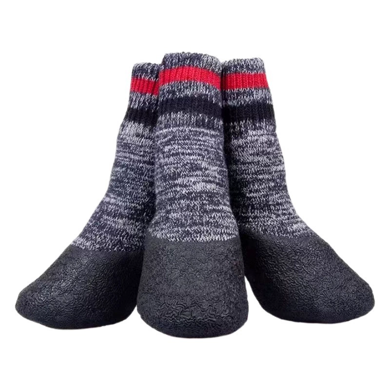 Носки для домашних животных утолщенные и теплые, носки для собак большого и среднего размера, уличная водонепроницаемая, износостойкая и нескользящая обувь для домашних животных, трансграничная доставка