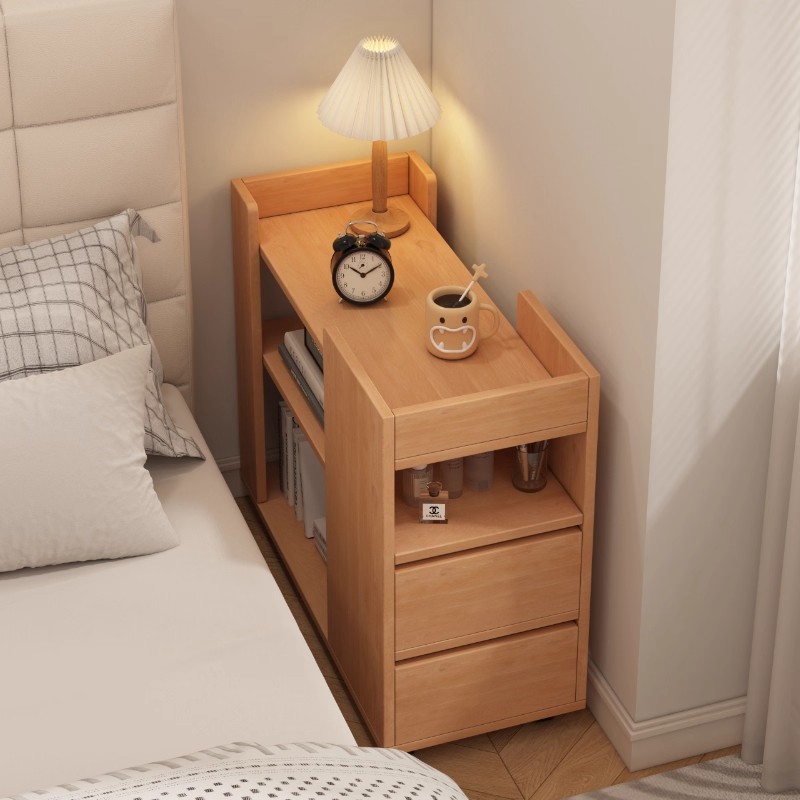 Tabernita de cabecera estante de almacenamiento dormitorio doméstico pequeño armario de reemplazo móvil integrado tabernita de cabecera ultra estrecha borde pequeño