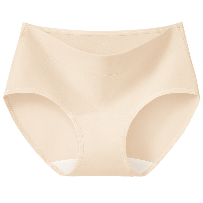 Bragas de algodón suave de cintura media, entrepierna antibacteriana, entrepierna de algodón, entrepierna más larga, abdomen de gran tamaño, caderas, calzoncillos transpirables de algodón para mujer