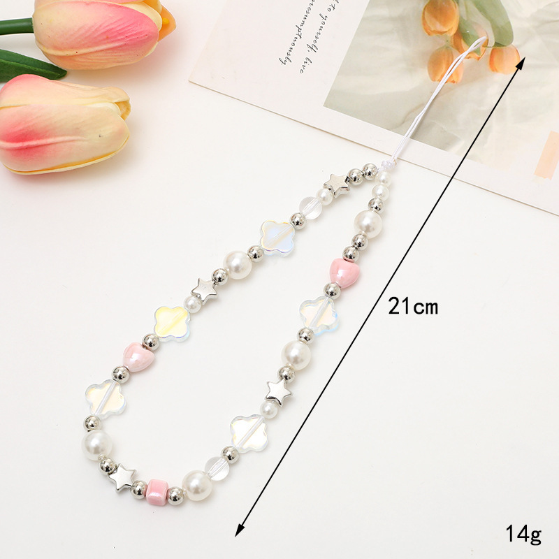 Nuevo color caramelo Oso de dibujos animados Cadena de teléfono móvil DIY caja del teléfono cordón cuadrado