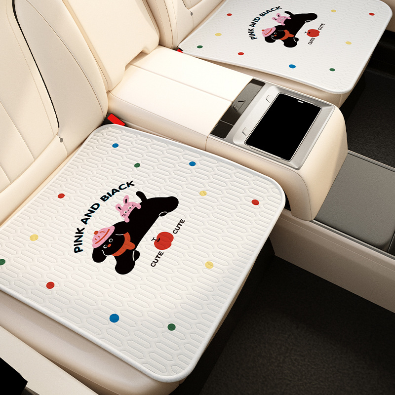 Summer Ice Silk Cushion Cartoon Car Single-Piece Seat Cushion Summer Car Passenger Anti-Slip Mat Seat Cushion