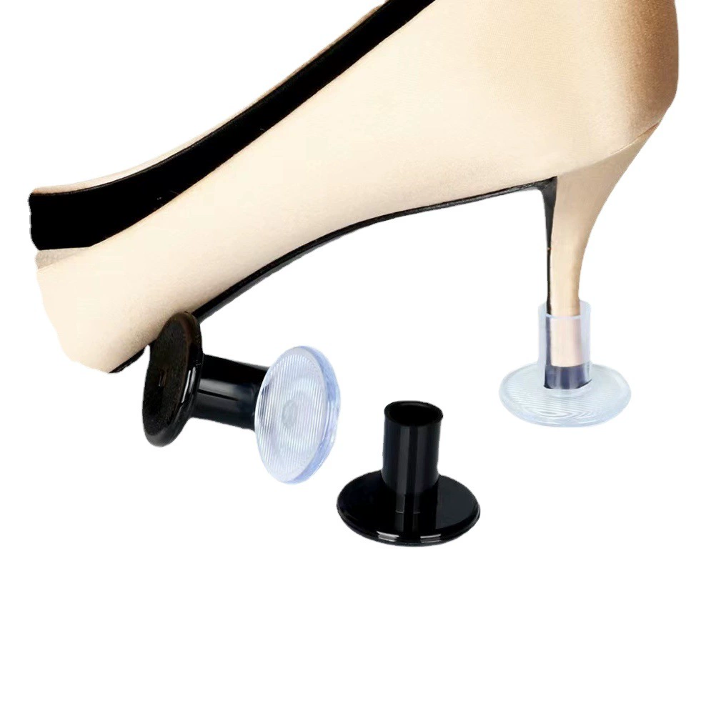 Свадьба Газон Анти-провисание Защитный чехол на высоком каблуке Тонкий каблук Противоскользящий противоизносный противошумный чехол для пятки с глушителем Чехол для ногтей на пятку