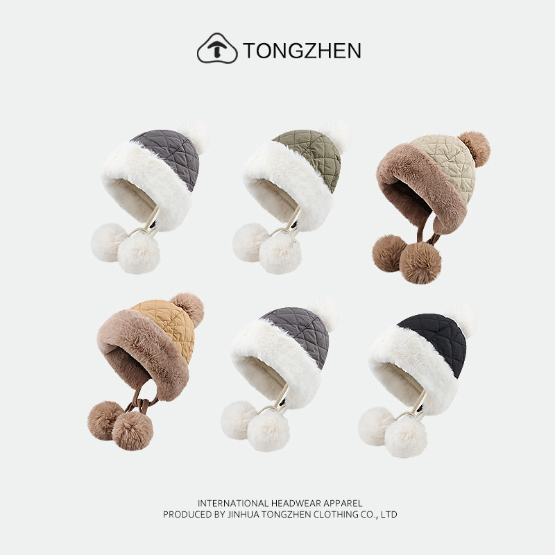 Wintermuts voor dames met donsvoering en warme pluche oorbescherming_voghion.com