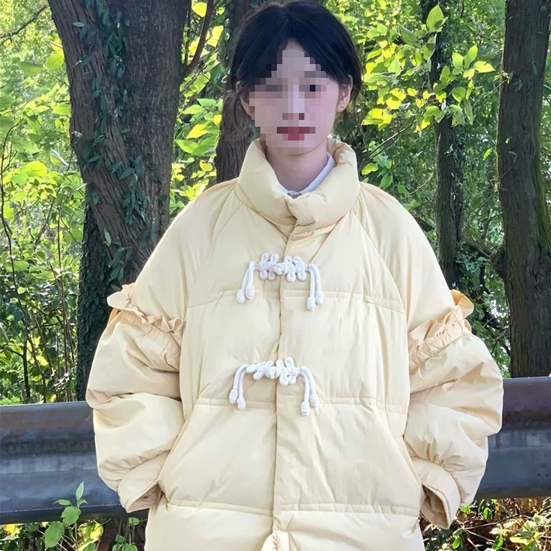 Новогодняя одежда Новогодняя рубашка хлопчатобумажная одежда 2023 новый зимний хлебный костюм корейская версия красного корейского хлопчатобумажного пальто