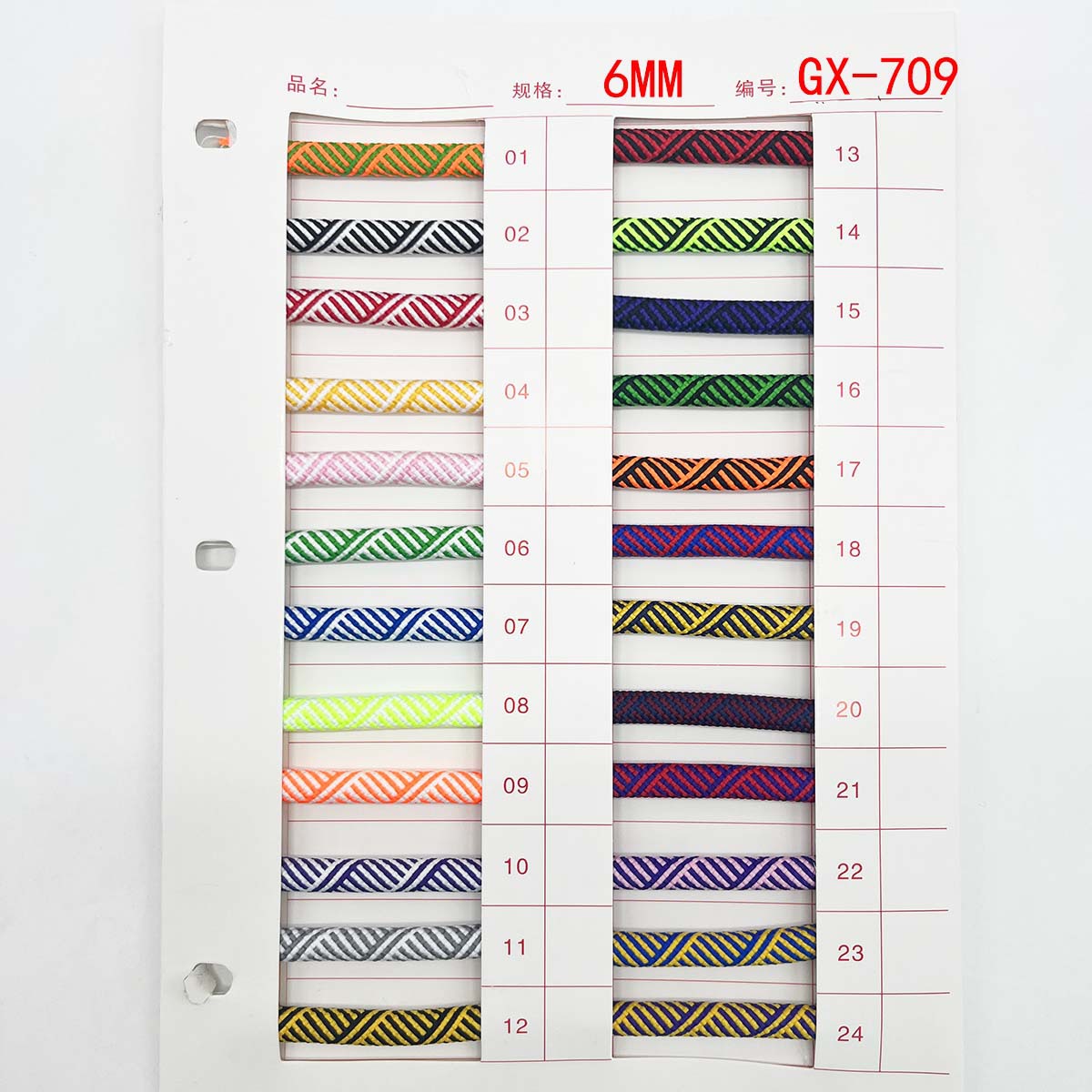 6 / 8 / 10mm poliéster de color core trenzado teléfono móvil camisa redonda cuerda de color intercalada cuerda de bolsa de mano