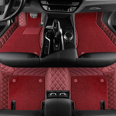 Modelə uyğun ayaqaltı – mats - burgundy-burgundy-shu-xian-si-double-layer-foot-mat