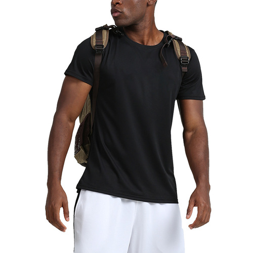 Summer Quick-Dry Athletic Fitness Short-Sleeve T-Shirt for Men Running Outdoor Basketball Quick-Dry Clothes Brand Sports Clothing Trendy