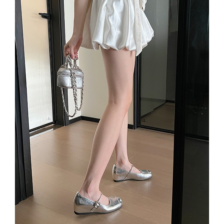 法式银色单鞋女2025年春秋新款晚风设计感小众气质名媛玛丽珍女鞋|undefined