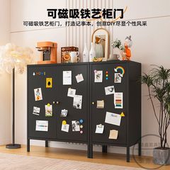 錬鉄製サイドボード、錬鉄製収納キャビネット、超薄型ワインキャビネット、ガラスドア収納キャビネット、食器棚収納ラック、バルコニー鉄製キャビネット
