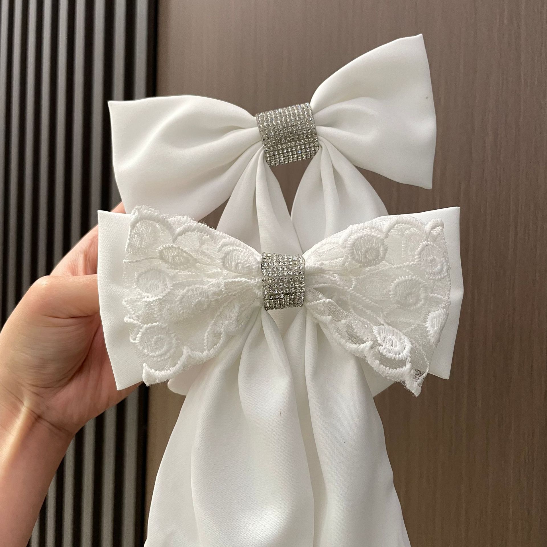 Bow Knot Pattern All Seasons Season Sweet Women's Bow Knot Cloth Hair Clip