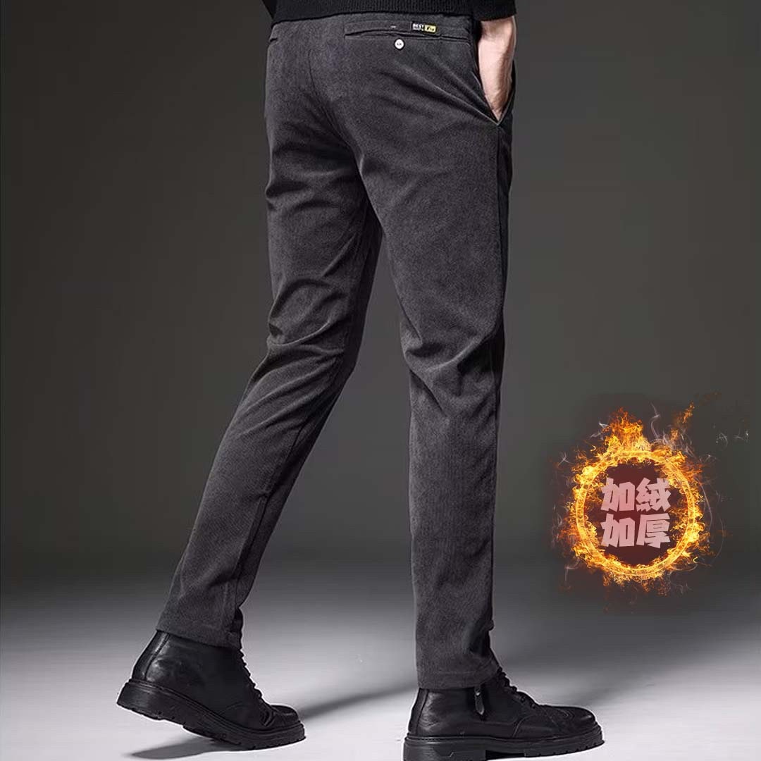 2023 nuevo otoño y invierno grueso pantalones de calzado casuales calentamiento universal transfronterizo de moda pantalones de tendencia