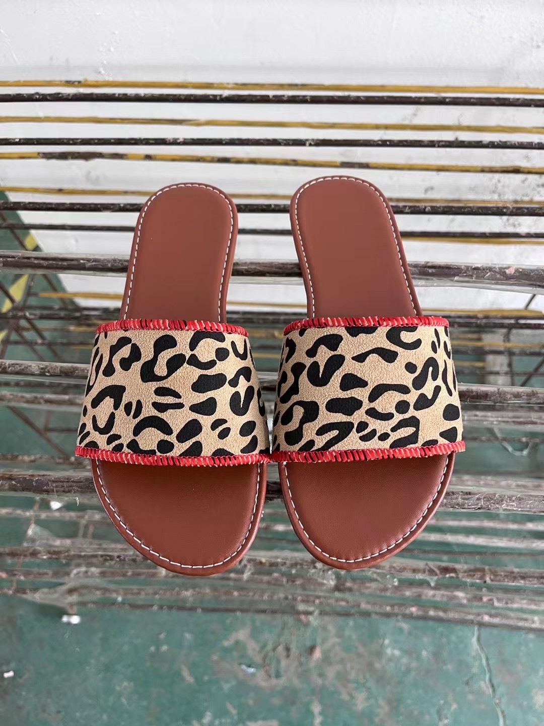 Women's Casual Leopard Square Toe Fashion Sandals display picture 10