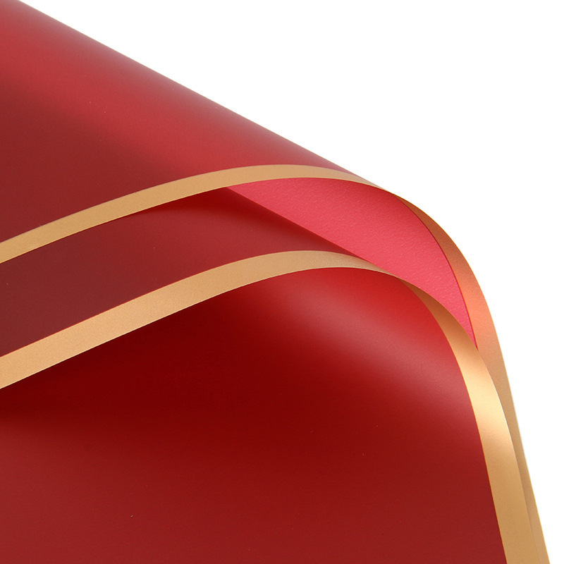 Papel de Regalo Rojo con Diseño de Flores para Bodas, Papel Festivo, Papel de Arte, Materiales de Embalaje Florales, Embalaje de Flores para Manualidades