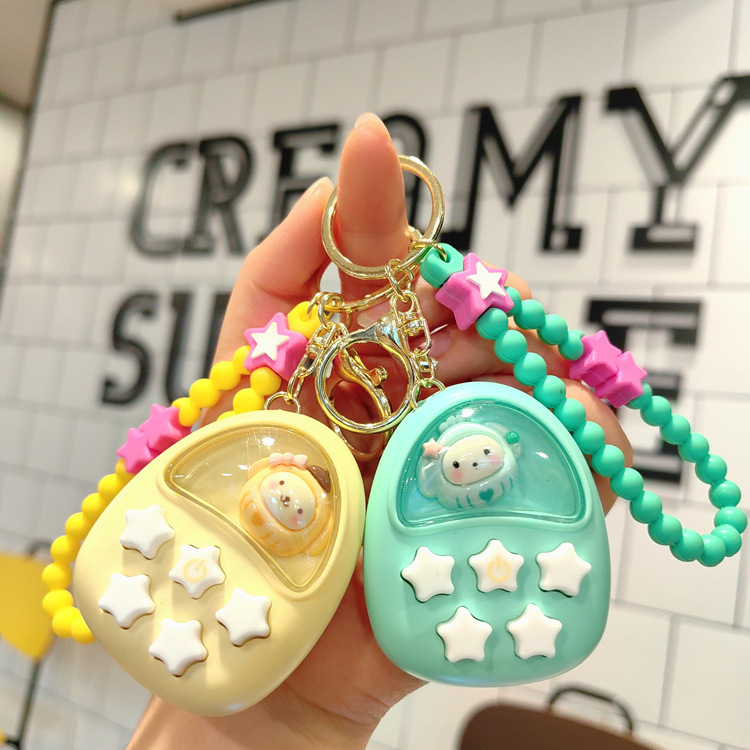 Cartoon star memory master game machine keychain handheld game machine bag pendant claw machine small gift wholesale